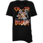 River Island Womens Print Slashed Band T-shirt
