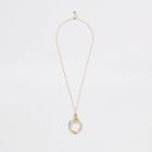 River Island Womens Gold Color Long Circle Pendant Necklace