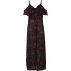 River Island Womens Floral Spot Frill Maxi Cami Dress