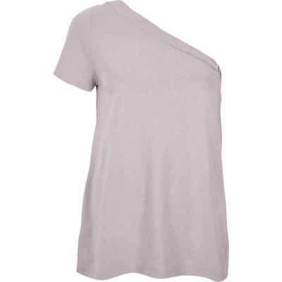 River Island Womens One Shoulder Short Sleeve Top