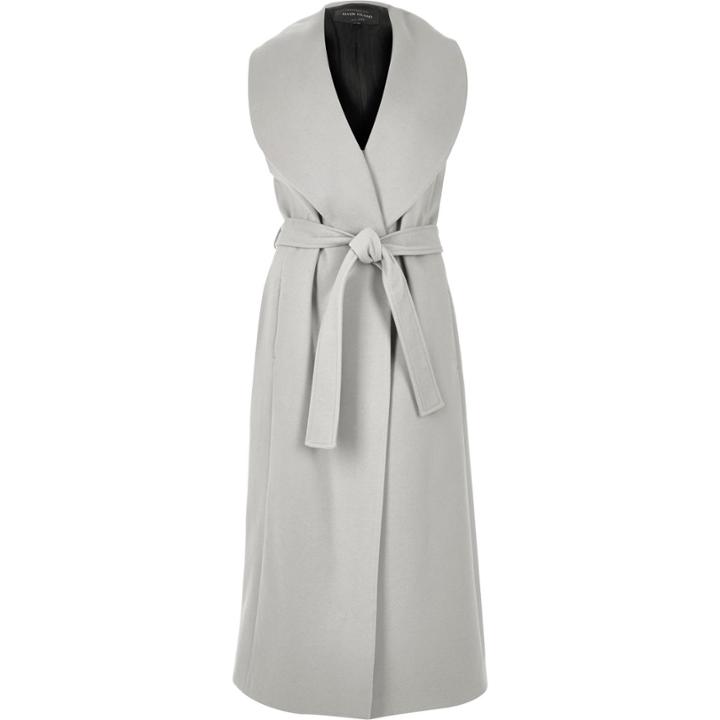 River Island Womens Sleeveless Belted Robe Coat