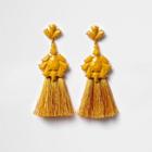 River Island Womens Yellow Jewel Tassel Drop Earrings