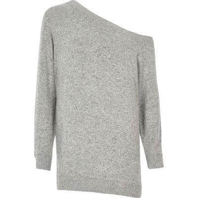 River Island Womens Off Shoulder Longline Jumper