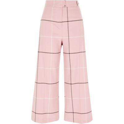 River Island Womens Check Belted Culottes