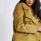 River Island Womens Plus Faux Suede Cropped Trench Jacket