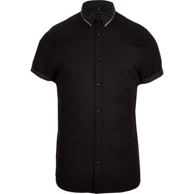 River Island Mens Double Collar Slim Fit Shirt