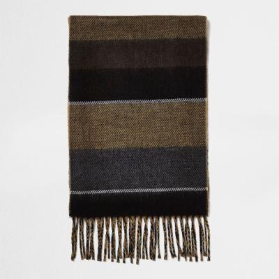 River Island Menscamel Color Block Scarf