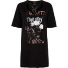 River Island Womens Oversized Harness Neck Band T-shirt