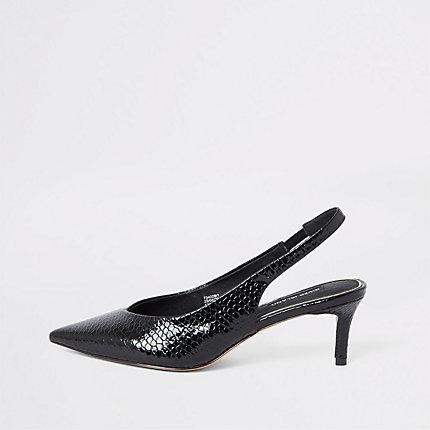 River Island Womens Slingback Kitten Heel Pumps