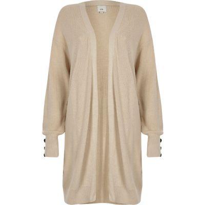 River Island Womens Knit Longline Button Side Cardigan
