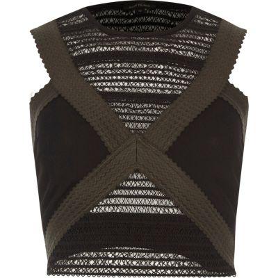 River Island Womens Sleeveless Bandage Crop Top