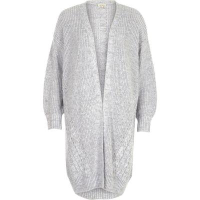 River Island Womens Cable Knit Detail Longline Cardigan