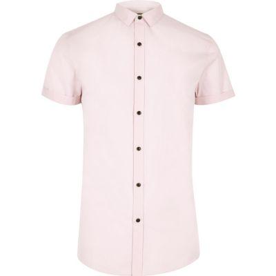 River Island Mens Short Sleeve Smart Slim Fit Shirt