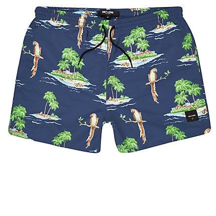 River Island Mens Only And Sons Hawaiian Print Swim Shorts