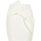 River Island Womens White Bow Front Mini Skirt