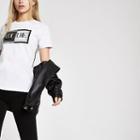 River Island Womens White 'couture' Flock Print T-shirt
