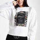 River Island Womens White Camo Baroque Print Sweatshirt