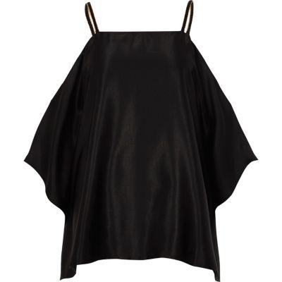 River Island Womens Satin Cold Shoulder Cami Top