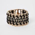 River Island Womens Gold Color Thread Clasp Bracelet