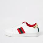 River Island Womens White Elastic Slip On Sneakers