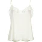 River Island Womens White Frilly Cami