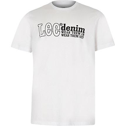 River Island Mens Lee Big And Tall White T-shirt