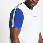 River Island Mens Big And Tall White 'prolific' Tape T-shirt