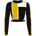 River Island Womens Color Block Knit Crop Top