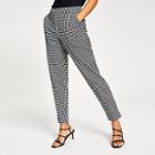 River Island Womens Petite Dogstooth Check Cigarette Trousers