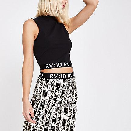 River Island Womens Ri Tape High Neck Crop Top