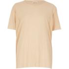 River Island Womens Nude Oversized Mesh T-shirt