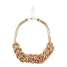 River Island Womens Gold Tone Slinky Knotted Necklace