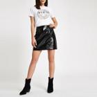 River Island Womens White 'paris' Snake Print T-shirt