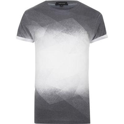 River Island Mens Faded Print T-shirt
