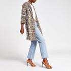 River Island Womens Ri Print Long Duster