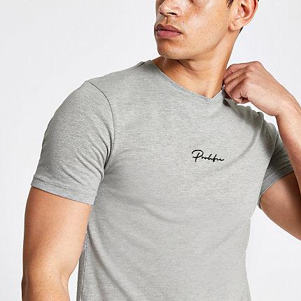River Island Mens Marl 'prolific' Muscle Fit T-shirt
