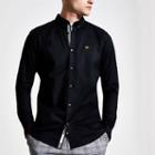 River Island Mens Embroidered Slim Fit Oxford Shirt