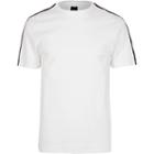River Island Mens White Tape Side Slim Fit T-shirt