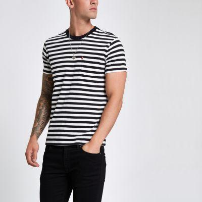River Island Mens Levi's Stripe Short Sleeve T-shirt