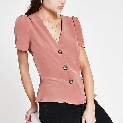 River Island Womens Short Sleeve Tea Top