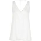 River Island Womens White T-bar Cami Top