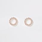 River Island Womens Rose Gold Color Circle Stud Earrings