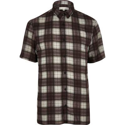 River Island Mens Check Short Sleeve Shirt