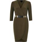 River Island Womens Belted Bodycon Wrap Dress