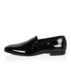 River Island Mensblack Patent Leather Slip-ons