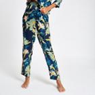 River Island Womens Floral Satin Wide Leg Pyjama Trousers