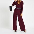 River Island Womens Cowl Back Wide Leg Jumpsuit