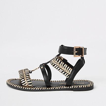 River Island Womens Cage Wide Fit Flat Sandal