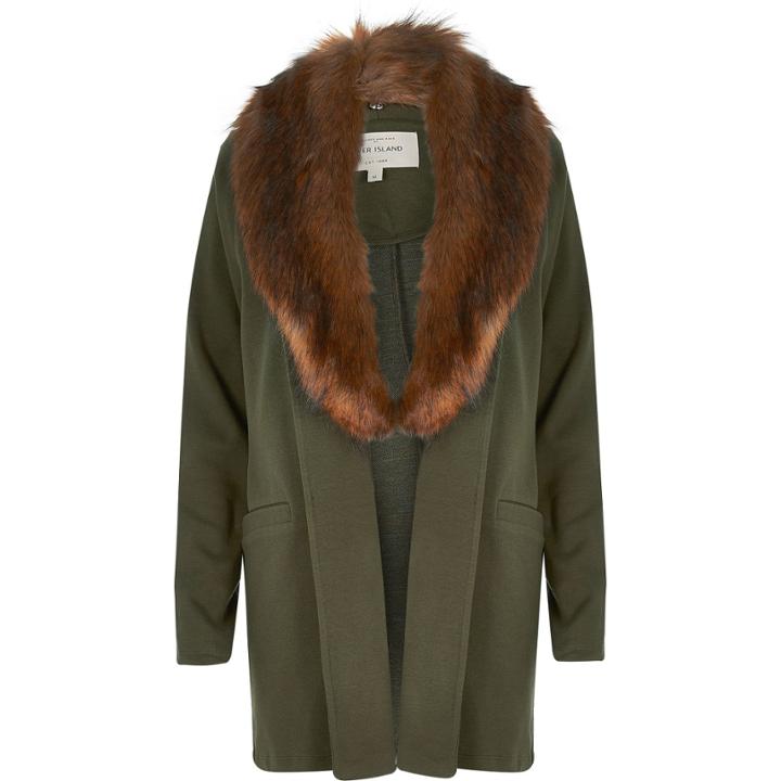 River Island Womens Fur Collar Jacket