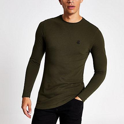 River Island Mens R96 Long Sleeve T-shirt